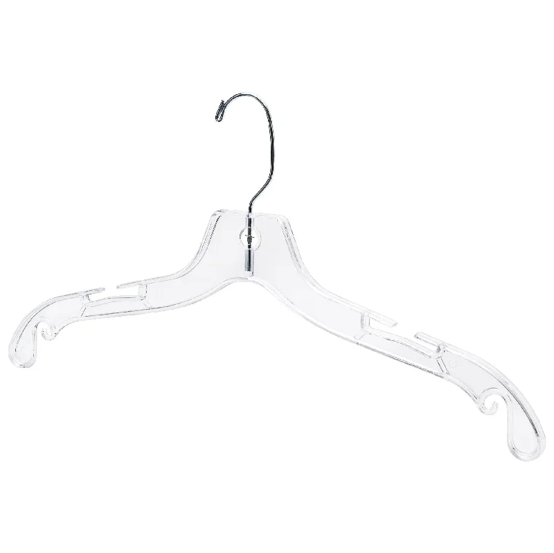 Clear Plastic Coat Hanger - 43cm - (Sold in Bundles of 25/50/100)