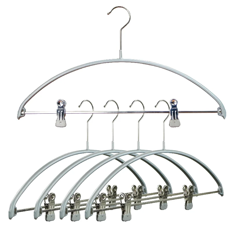 Euro, 40-PK, Pant Bar with Two Clips, Silver