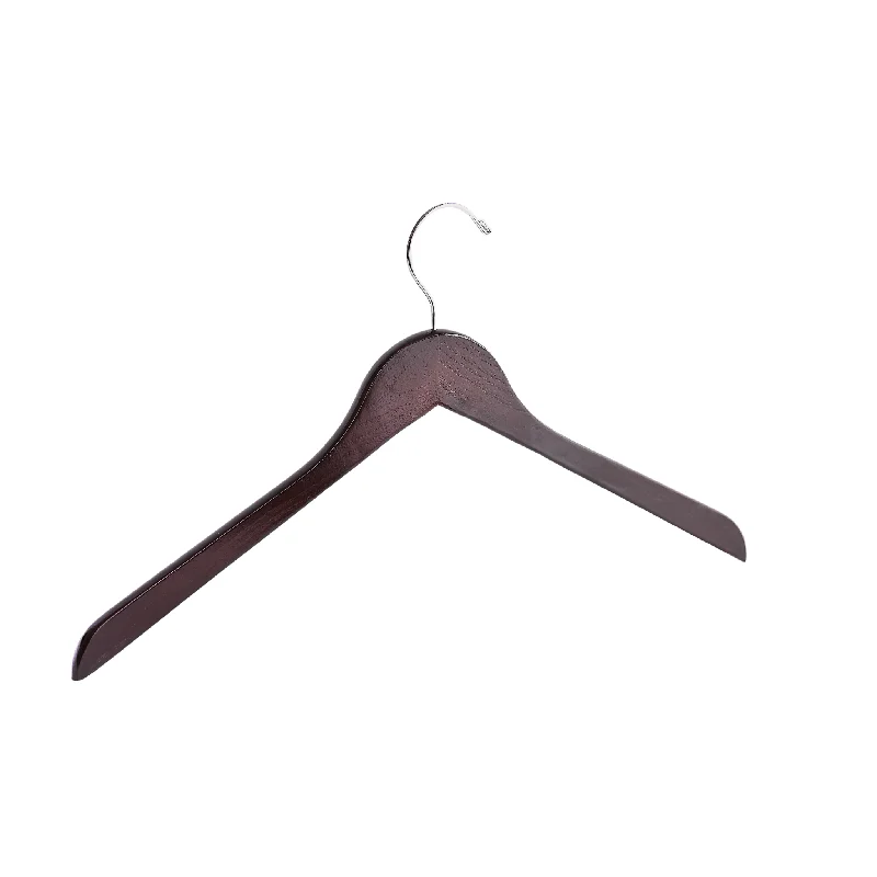 Dark Walnut No Notch Wooden Clothes Hangers