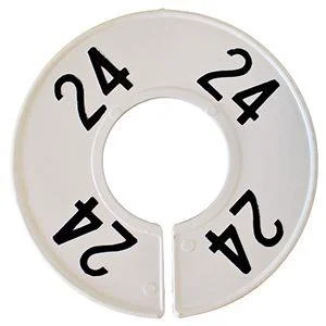 Divider, circle, (donut). '24'. White. Single.