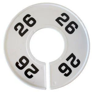 Divider, circle, (donut). '26'. White. Single.