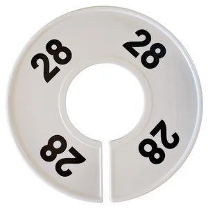 Divider, circle, (donut). '28'. White. Single.