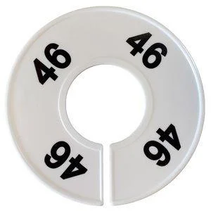 Divider, circle, (donut). '46'. White. Single.