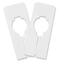 Dividers, rectangle, ("melba-toast"). White plastic. 50 pack.