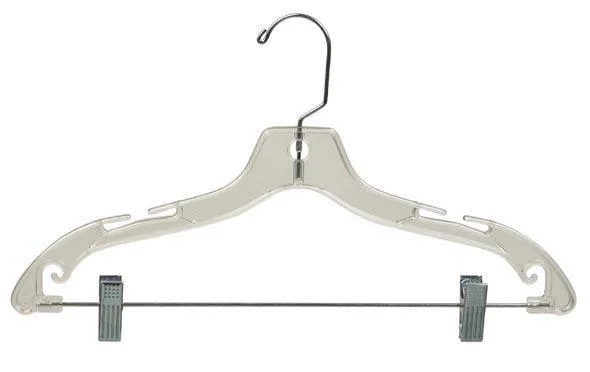 Hangers. Ladies, suit, (combo). Clear/crystal plastic. 20 pack.