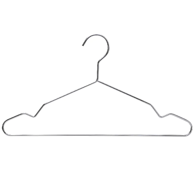 Heavy Duty Metal Suit Hanger - 43CM X 4.5mm Thick -  With Notches (Sold in 25/50/100)