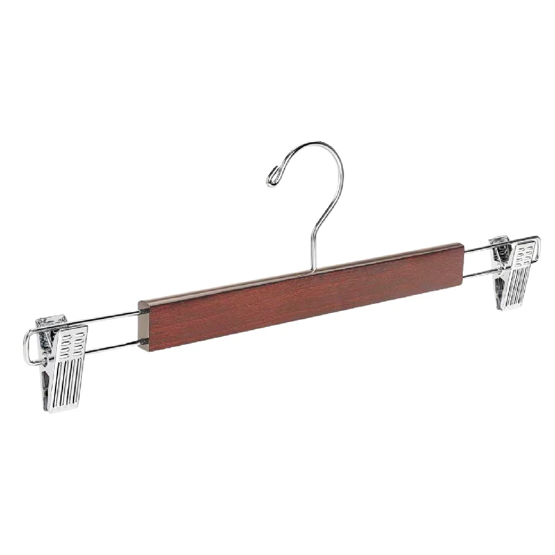 Light Walnut Wooden Side Clip Bottom Hangers