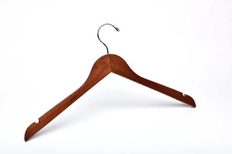 Standard Light Walnut Wooden Clothes Hangers