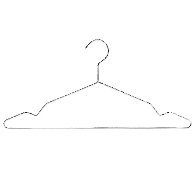 Metal Coat Hanger With Bar & Notches - 43CM X 3.5mm Thick - (Sold in Bundles of 25/50/100)