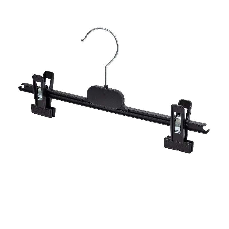 Plastic Gripper Coat/Pant Hanger With Clips- 31cm - w/ Swivel Hook (Sold in Bundles of 25/50/100)