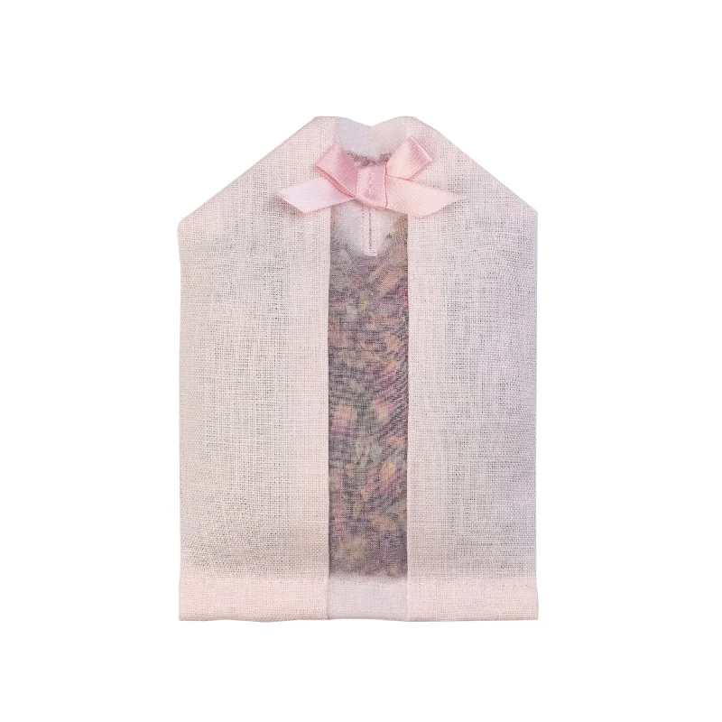 Rose Hanger Sachet Pink Linen