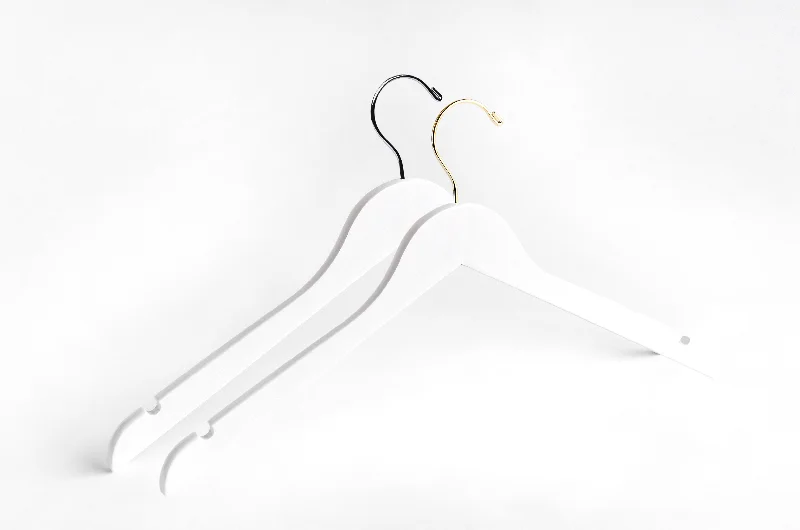 White Wooden Clothes Hangers