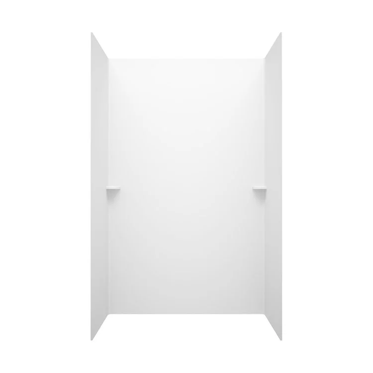 Shower Wall Swanstone Kit White 3 Panels 36 x 36 x 72 Inch