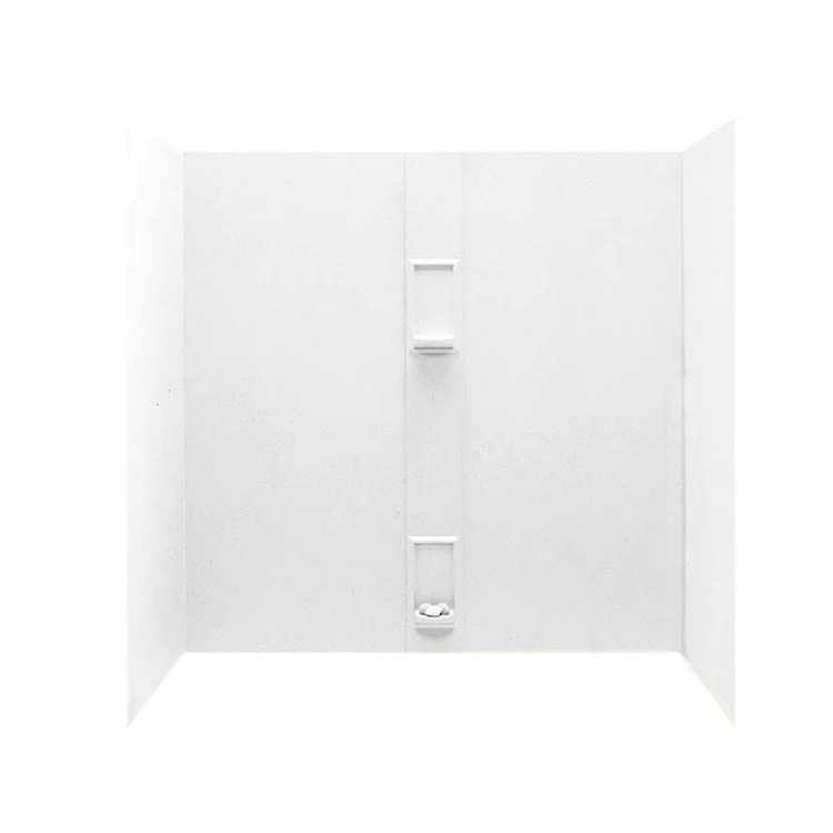 Tub Wall Swanstone Kit 3 Panels with Soap Shelves Carrara 30 x 60 x 60 Inch