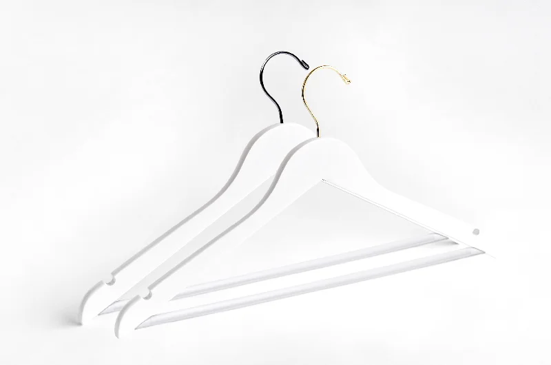 White Wooden Suit Hangers